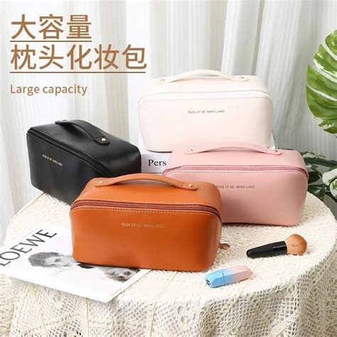 Kit Pcs Bolsa Necessaire Feminina Para Maquiagem E Cosm Ticos Couro