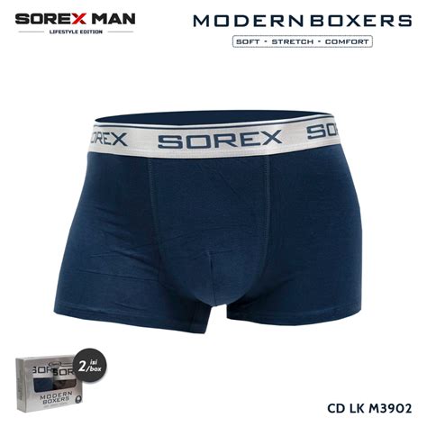 Jual Pcs Sorex Man Boxer Katun Pria Modern Celana Dalam Cd Lk M