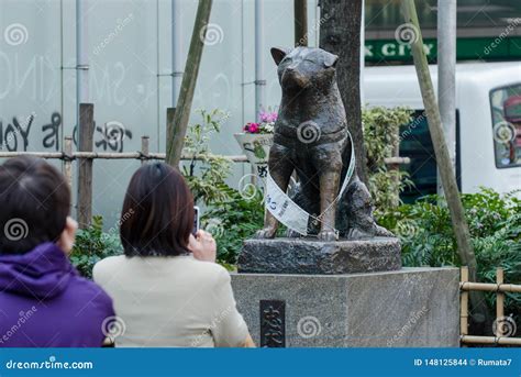 Statue of Hachiko Near the Shibuya Crossing Editorial Stock Image ...