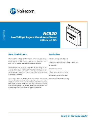 Nc Series Ghz To Ghz Noisecom Pdf Catalogs Technical