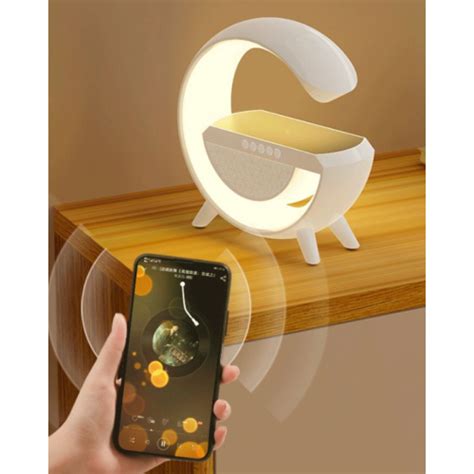 3in1 Rainbow Atmosphere Desk Lamp Wireless Charger Portable Speaker