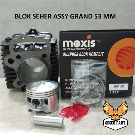 Jual BLOK SEHER ASSY GRAND BORE UP 53 MM CYLINDER BORING SET GRAND