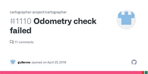 Odometry Check Failed Issue Cartographer Project Cartographer