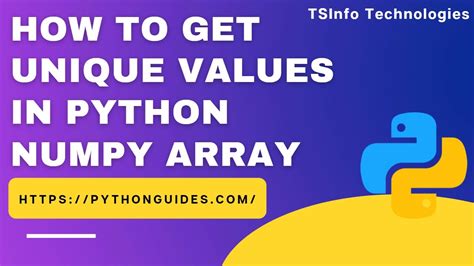 How To Get Unique Values In NumPy Array Python Get Unique Values In