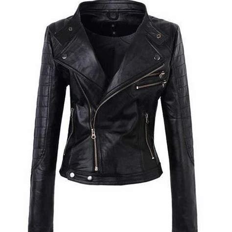 Women Leather Jacket Ladies Black Leather Jacket Manufacturer From Mumbai