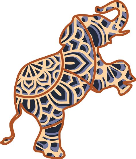 Elephant , 4 layers , mandala , perfect for a laser cutter 7232945 ...