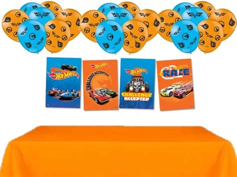 Kit Festa Hot Wheels Painel Quadros Bal Es Toalha Mesa Mercadolivre