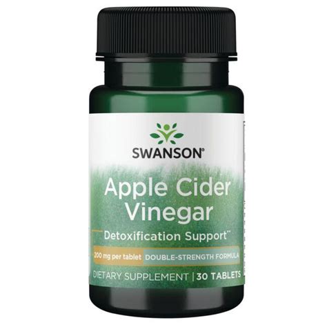 Swanson Best Weight Control Formulas Apple Cider Vinegar Double Strength Formula 200 Mg 30