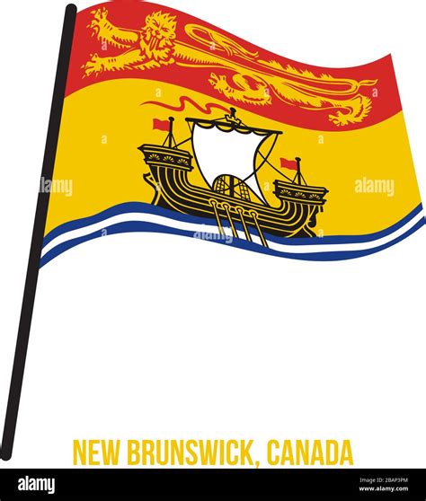 Nuevo Brunswick ondear la bandera ilustración vectorial sobre fondo