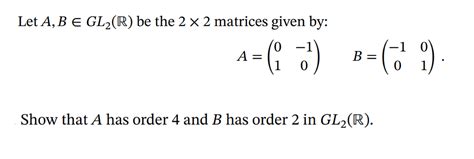 Solved Let Ab∈gl2r Be The 2×2 Matrices Given By