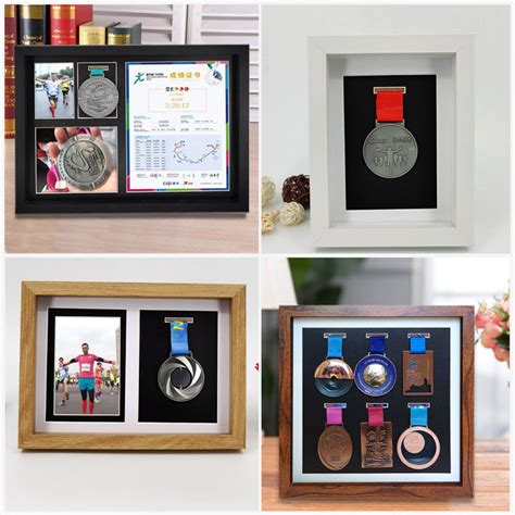 Marathon Medal Display Frame Medal Certificate Framed Badge Medal Medal