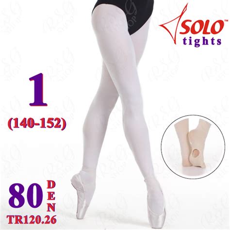 Ballet Tights Solo Tr120 Col White 80 Den 1 140 152 Tr12026 1