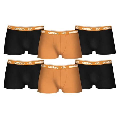 Pack Boxers Coton Umbro En Noir Et Orange Pour Homme Multicolor