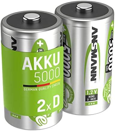 Amazon Ansmann Rechargeable D Batteries Mah Maxe Ready Use