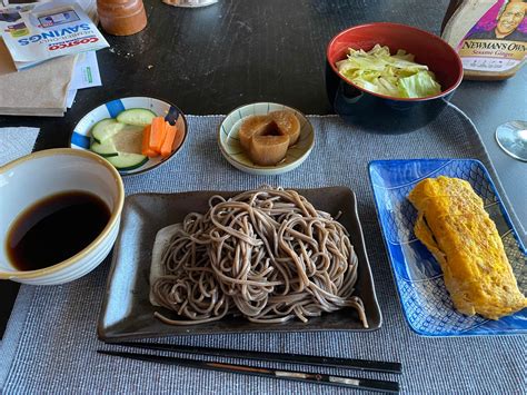 Hot Weather Dinner Cold Soba Noodles And Dipping Sauce Homemade