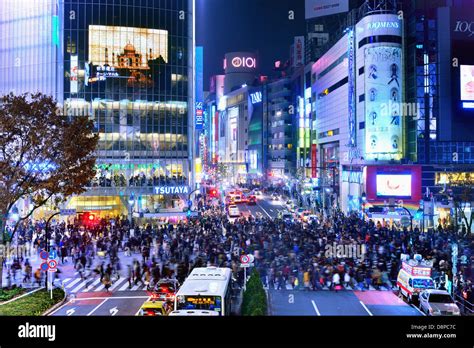 Shibuya Nightlife District In Tokyo Japan Stock Photo Alamy