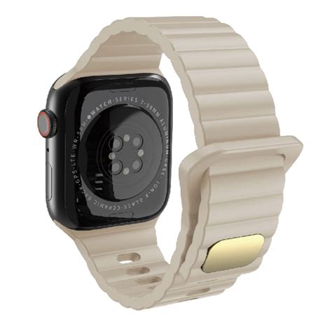 Apple Watch 789 41mm Etc Klokkereim I Silikon Beige Teknikkdelerno