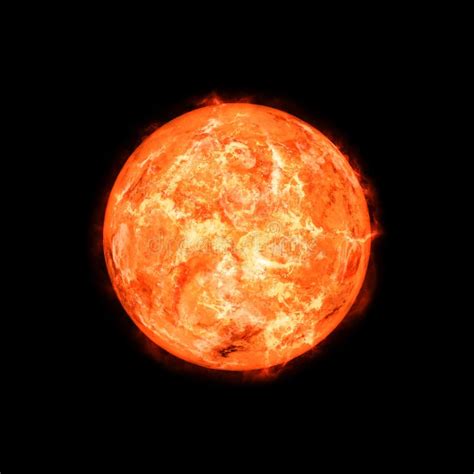 Red Giant Star Sun Solar Isolated On A Cosmic Background Stock