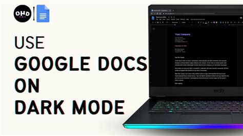 How To Make My Google Docs Dark Mode Google Docs Dark Theme 2023