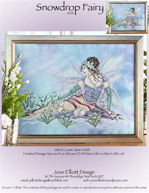 Snowdrop Fairy Joan Elliott Cross Stitch Pattern Stitchery X Press