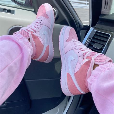 Custom Air Jordan 1 Digital Pink Nike Shoes Girls Pretty Shoes Sneakers Cute Nike Shoes