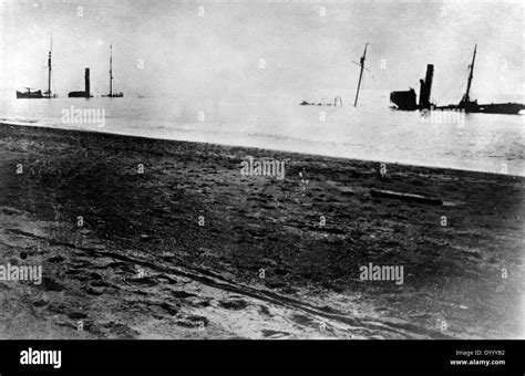 Sunken German Battleships During The First World War Stock Photo Alamy