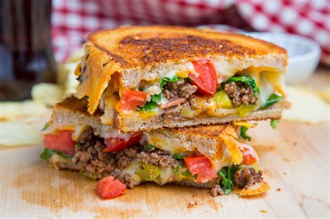 Cook With Honey Bacon Double Cheeseburger Grilled Cheese Sandwich