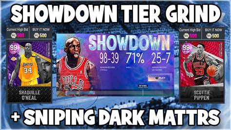 Myteam Showdown Tier Grind Sniping Dark Matters Nba K Myteam