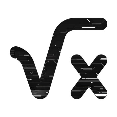 Premium Photo Square Root Icon Photo Black White Scratch Texture