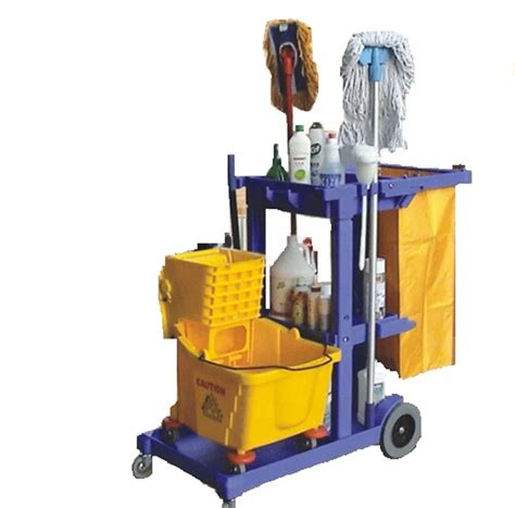 Oem Public Places Hospital Cleaning Trolley With Cleaning Products