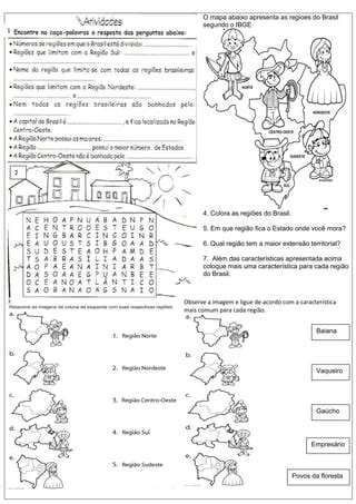 Atividades Regioes Do Brasil Doc