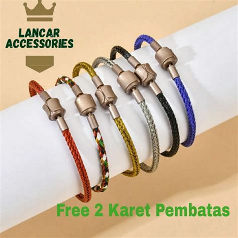 Jual J J Gelang Tali Kawat Anti Air Waterproof Untuk Charm Liontin