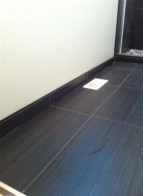 Tex Black 13x26. Tiled baseboards look great and are ideal for bathroom areas. | Tile baseboard ...