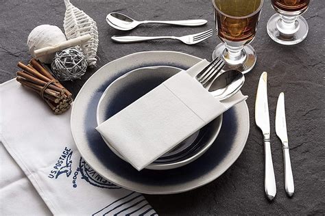 Jebblas Disposable Cloth Like Napkins With Flatware Pocket Pack