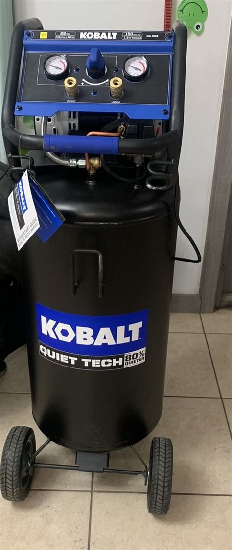 Kobalt Quiet Tech 26 Gallon Portable Corded Electric Vertical Air Compressor For Sale In