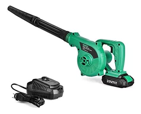 Soplador De Hojas Inalámbrico 2 En 1 Escoba Y Aspiradora Color Green Cordless Leaf Blower