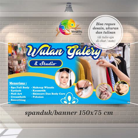 Spanduk Banner Salon Kecantikan Free Custom Desain Lazada Indonesia