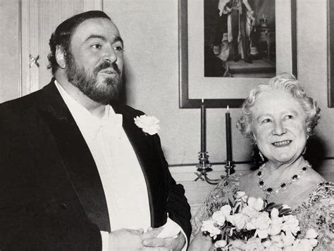 Luciano Pavarotti with the Queen Mother, London 1983. Joan Sutherland ...