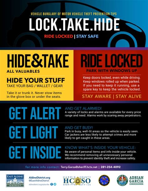 Vehicle Burglary Of Motor Vehicle Theft Prevention Tips East Aldine