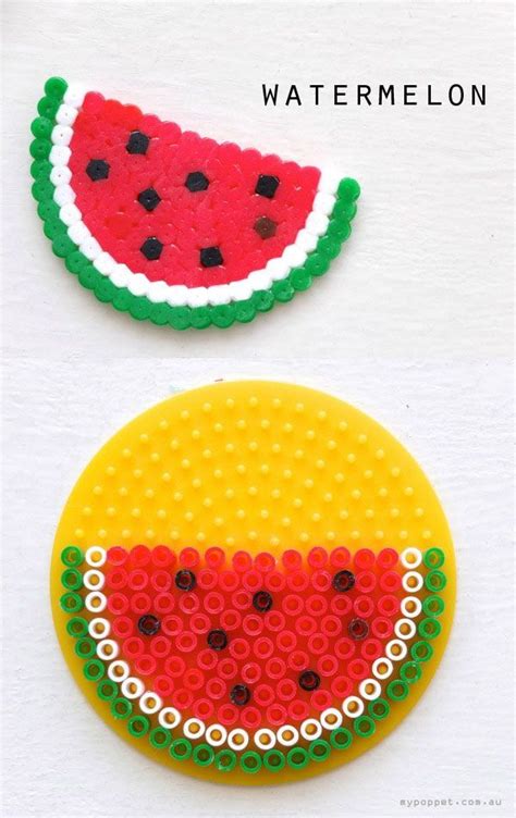 DIY Gift Idea Fun Fruit Keyrings My Poppet Makes Watermelon Hama