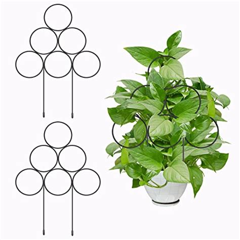 KINBOM Lot de 2 treillis de jardin en métal de 40 cm treillis rond d