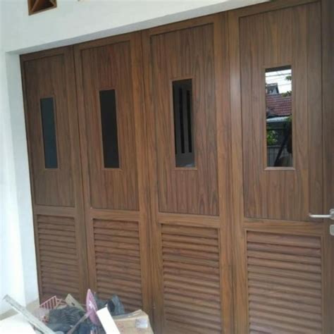 Jual Pintu Garasi Motif Urat Kayu Bahan Aluminium Shopee Indonesia