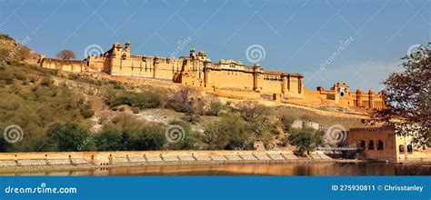 The amber fort in jaipur stock image. Image of square - 275930811