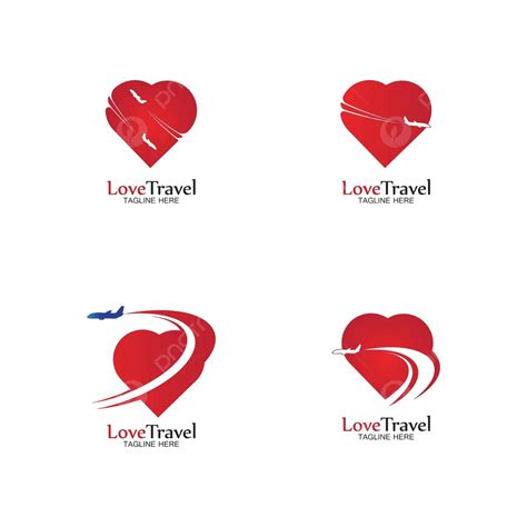 Love Travel Logo Vector Icon Design Template Air Tour Template Vector Air Tour Template Png