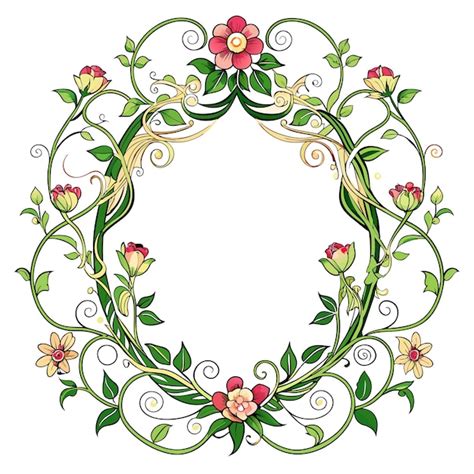 Premium Vector Frame With Flower Vector Illustration