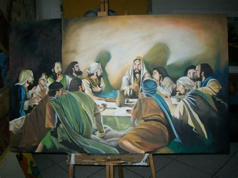 Santa Ceia Christian Paintings Jesus Painting Painting