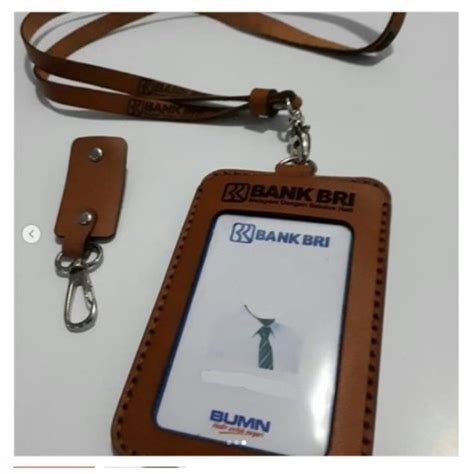 Jual Name Tag Kulit Bank BRI Id Card Bank BRI Name Tag Kulit Custom Id