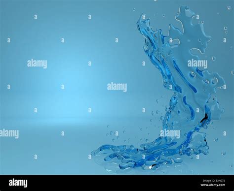 Abstract Blue Liquid Splash Stock Photo Alamy