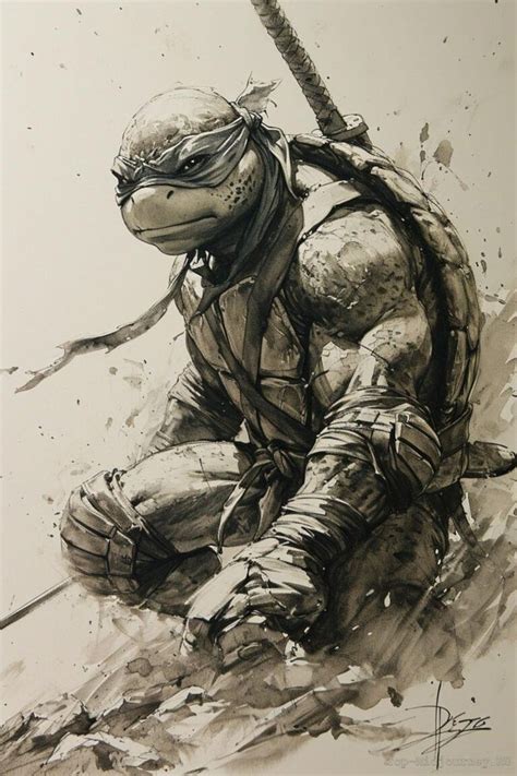Черепашка-ниндзя (№ 09 683x1024) | Искусство комиксов, Наброски ...
