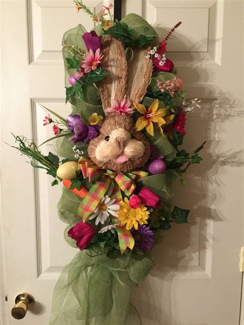 Easter Swag By Wreathsbymonica Easter Swags Grapevine Wreath Grape